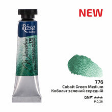 Load image into Gallery viewer, rosa-watercolour-10ml-tubes-Cobalt Green Medium 776 (new)