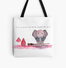 Load image into Gallery viewer, Tote Bags - Elephant on the Broom

