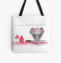 Load image into Gallery viewer, Tote Bags - Elephant on the Broom