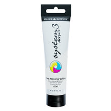 Load image into Gallery viewer, Daler Rowney System 3 Acrylic 150ml - Zinc Mixing White -