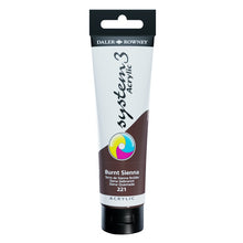 Load image into Gallery viewer, Daler Rowney System 3 Acrylic 150ml - Burnt Sienna - Paint
