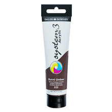 Load image into Gallery viewer, Daler Rowney System 3 Acrylic 150ml - Burnt Umber - Paint
