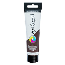 Load image into Gallery viewer, Daler Rowney System 3 Acrylic 150ml - Burnt Umber - Paint