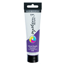 Load image into Gallery viewer, Daler Rowney System 3 Acrylic 150ml - Velvet Purple - Paint
