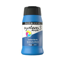Load image into Gallery viewer, Daler Rowney System 3 Acrylic 500ml - Coeruleum Blue Hue -
