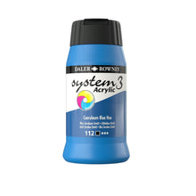 Load image into Gallery viewer, Daler Rowney System 3 Acrylic 500ml - Coeruleum Blue Hue -