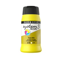 Load image into Gallery viewer, Daler Rowney System 3 Acrylic 500ml - Process Yellow - Paint
