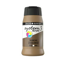 Load image into Gallery viewer, Daler Rowney System 3 Acrylic 500ml - Rich Gold Imit - Paint
