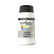 Load image into Gallery viewer, Daler Rowney System 3 Acrylic 500ml - Titanium White - Paint
