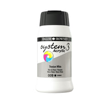 Load image into Gallery viewer, Daler Rowney System 3 Acrylic 500ml - Titanium White - Paint
