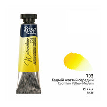Load image into Gallery viewer, rosa-watercolour-10ml-tubes-Cadmium Yellow Medium 703