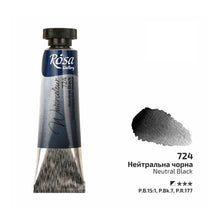 Load image into Gallery viewer, rosa-watercolour-10ml-tubes-Neutral Black 724