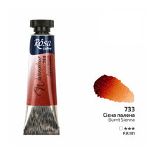 Load image into Gallery viewer, rosa-watercolour-10ml-tubes-Burnt Sienna 733