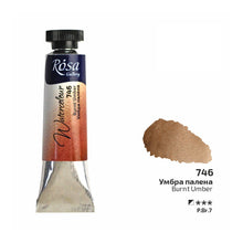 Load image into Gallery viewer, rosa-watercolour-10ml-tubes-Burnt Umber 746