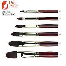 Load image into Gallery viewer, Pro Arte Filbert Acrylix Series 205 - Brushes
