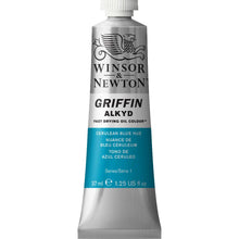 Load image into Gallery viewer, Winsor and Newton Griffin Alkyd Oil Paints Cerulean Blue Hue