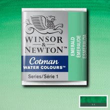 Load image into Gallery viewer, Cotman Watercolours - Emerald / Half Pans