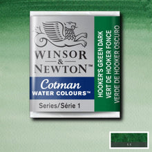 Load image into Gallery viewer, Cotman Watercolours - Hooker’s Green Dark / Half Pans