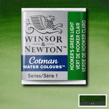 Load image into Gallery viewer, Cotman Watercolours - Hooker’s Green Light / Half Pans