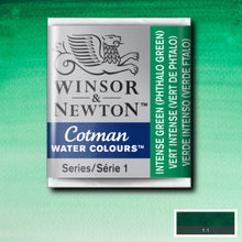 Load image into Gallery viewer, Cotman Watercolours - Intense Green (Phthalo Green) / Half