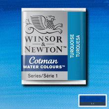 Load image into Gallery viewer, Cotman Watercolours - Turquoise / Half Pans