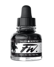 Load image into Gallery viewer, Daler Rowney FW Acrylic Ink - 29.5ml / Black
