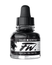 Load image into Gallery viewer, Daler Rowney FW Acrylic Ink - 29.5ml / Black