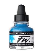 Load image into Gallery viewer, Daler Rowney FW Acrylic Ink - 29.5ml / Process Cyan