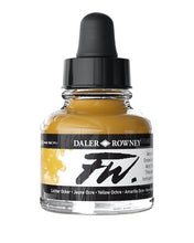 Load image into Gallery viewer, Daler Rowney FW Acrylic Ink - 29.5ml / Yellow Ochre
