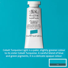 Load image into Gallery viewer, Winsor and Newton Designers Gouache - 14ml / Cobalt Turquoise Light