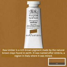 Load image into Gallery viewer, Winsor and Newton Designers Gouache - 14ml / Raw Umber