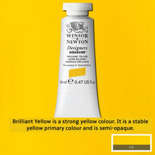 Load image into Gallery viewer, Winsor and Newton Designers Gouache - 14ml / Brilliant Yellow