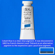 Load image into Gallery viewer, Winsor and Newton Designers Gouache - 14ml / Cobalt Blue

