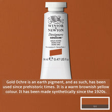 Load image into Gallery viewer, Winsor and Newton Designers Gouache - 14ml / Gold Ochre