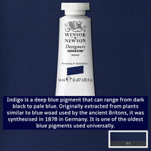 Load image into Gallery viewer, Winsor and Newton Designers Gouache - 14ml / Indigo