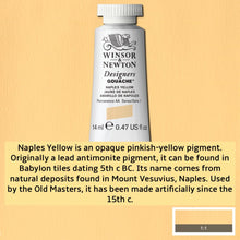 Load image into Gallery viewer, Winsor and Newton Designers Gouache - 14ml / Naples Yellow