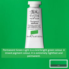 Load image into Gallery viewer, Winsor and Newton Designers Gouache - 14ml / Permanent Green Light