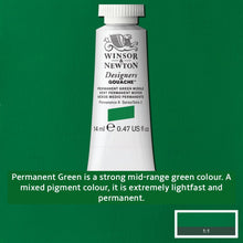 Load image into Gallery viewer, Winsor and Newton Designers Gouache - 14ml / Permanent Green Middle
