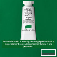 Load image into Gallery viewer, Winsor and Newton Designers Gouache - 14ml / Permanent Green Middle