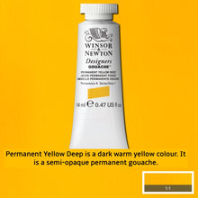 Load image into Gallery viewer, Winsor and Newton Designers Gouache - 14ml / Permanent Yellow Deep
