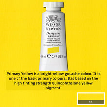 Load image into Gallery viewer, Winsor and Newton Designers Gouache - 14ml / Primary Yellow