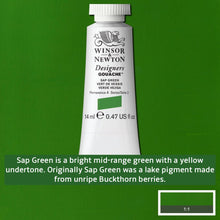 Load image into Gallery viewer, Winsor and Newton Designers Gouache - 14ml / Sap Green
