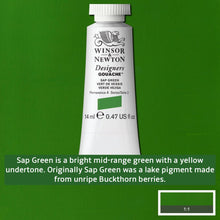 Load image into Gallery viewer, Winsor and Newton Designers Gouache - 14ml / Sap Green