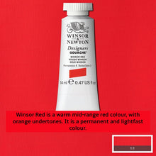 Load image into Gallery viewer, Winsor and Newton Designers Gouache - 14ml / Winsor Red

