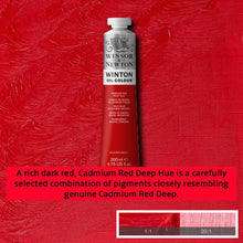 Load image into Gallery viewer, Winsor and Newton Winton Oil Paints - 37ml / Cadmium Red Deep
