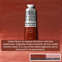 Load image into Gallery viewer, Winsor and Newton Winton Oil Paints - 37ml / Indian Red -