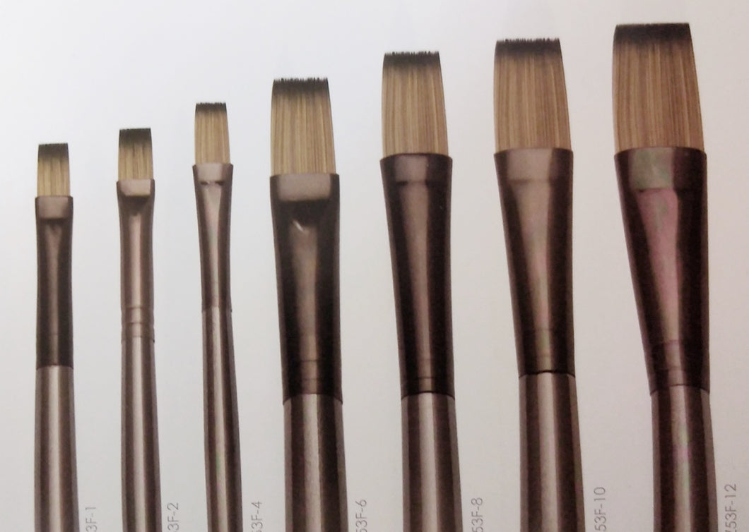 Royal Zen Long Flat Brushes for Oil and Acrylic (Series Z53F)