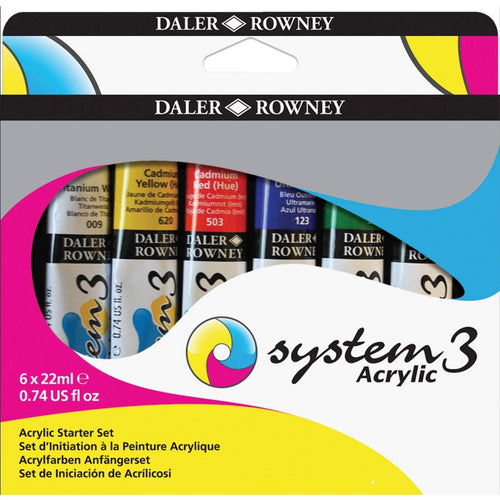 System 3 Acrylic Sets - Starter (6 x 22ml)
