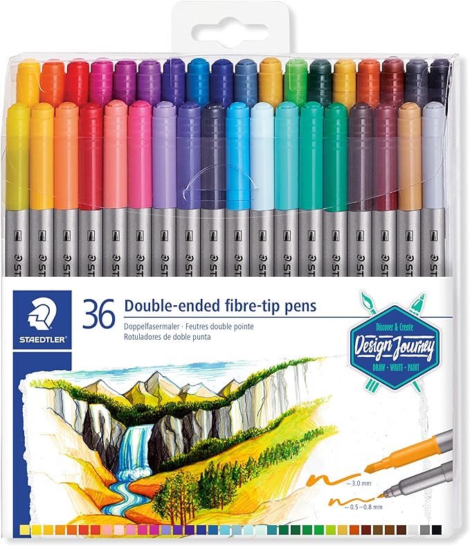 Staedtler Double Ended Fibre Tip Pen Sets