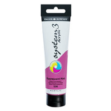 Load image into Gallery viewer, Daler Rowney System 3 Acrylic 59ml - Fluorescent Pink -
